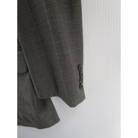 VINTAGE Burberrys Of London Sport Coat 42 Blazer Windowpane Plaid Wool* - Picture 3 of 15